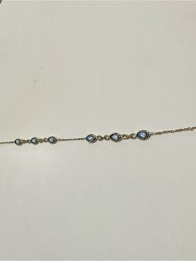 14kt Blue Stone Gold Bracelet - Women's Jewelry